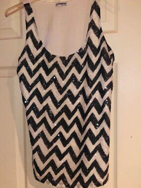Express sequin tank top